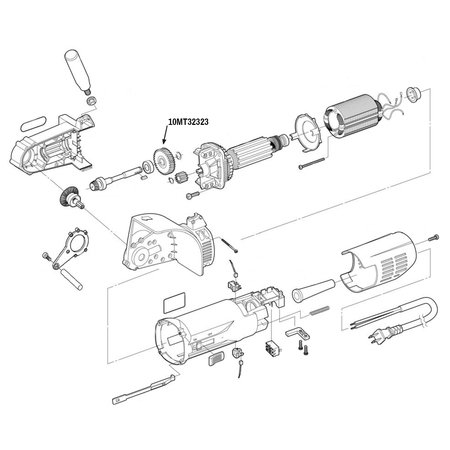 MONTI BRISTLE BLASTER Helical Gear Set With Retainer Ring 10MT32323